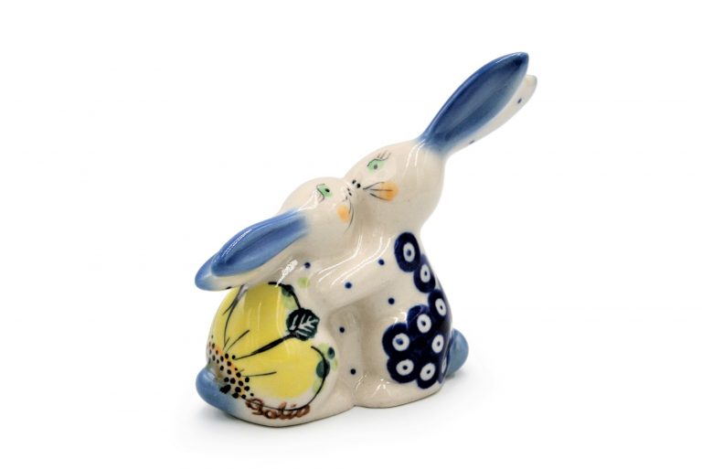 Wielkanoc Zajaczki wielkanocne Zolte Kwiaty Ceramika Boleslawiec 2