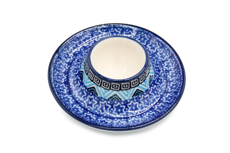 145 Podstawka pod jajko wzor Arabski Ceramika Boleslawiec