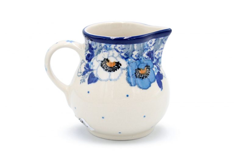 091 Mlecznik Biale i Niebieskie Kwiaty Ceramika Boleslawiec 2