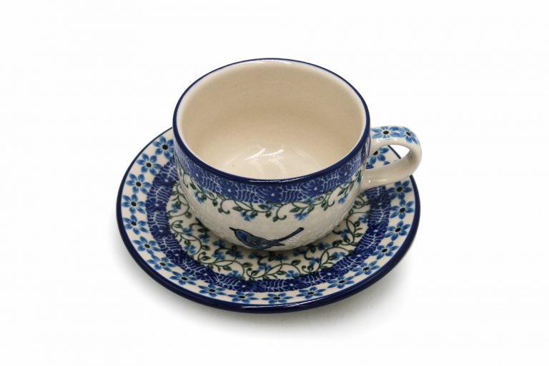 Cup with Bird, Boleslawiec Ceramics