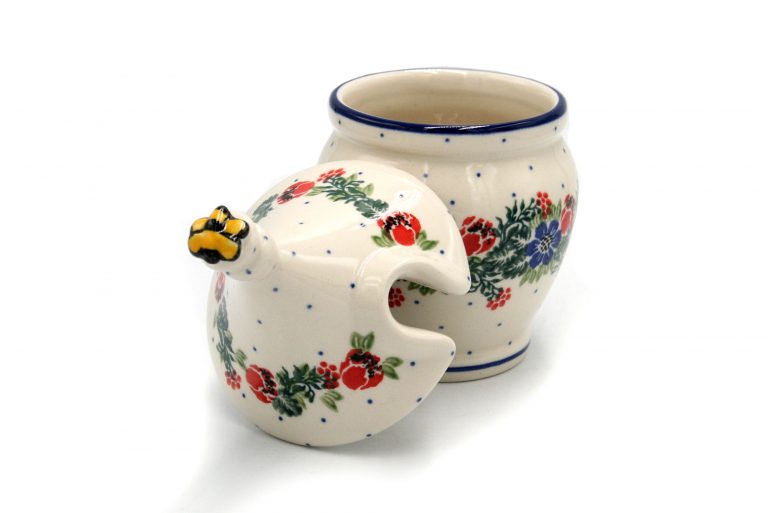 Honey container Roses and Blue Flowers, Ceramika Boleslawiec
