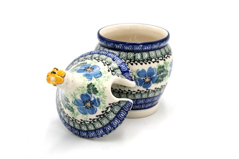 Blue Flowers Honey Container, Ceramika Boleslawiec
