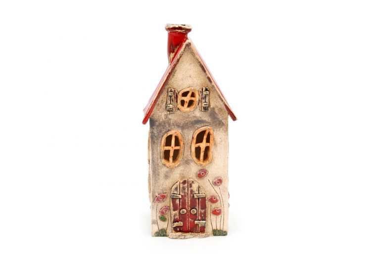 Duzy domek ceramiczny na swieczke – Czerwony dach Arpeggio