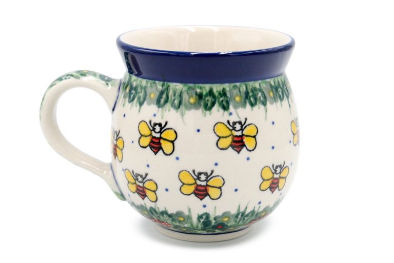 Medium barrel mug Hive with Bees, Ceramika Boleslawiec