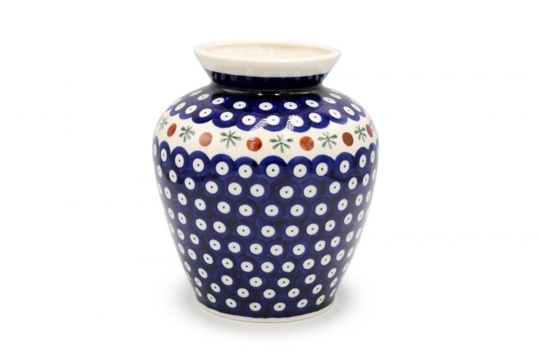 Large Dot and Olive vase, Ceramika Boleslawiec