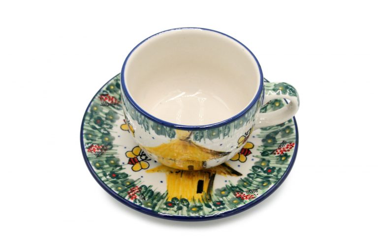 Beehive Cup with Bees, Boleslawiec Ceramics