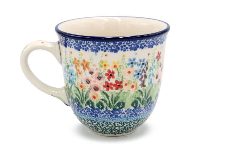 Cup / Mug colorful pattern ceramics Boleslawiec.