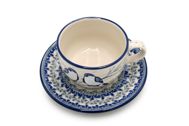White Gile cup, Boleslawiec Ceramics