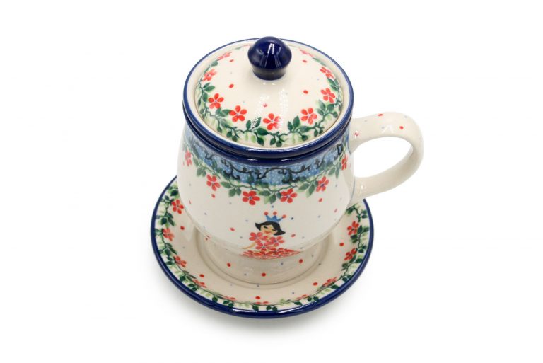 Princess tea and herb brewing mug, Ceramika Boleslawiec