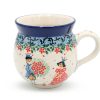 Medium barrel mug Prince and Princess ceramics Boleslawiec