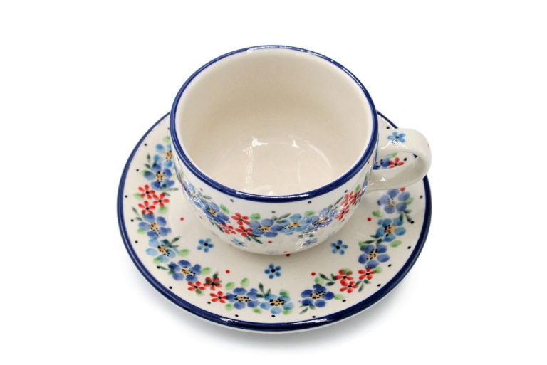 Cup Garland of Flowers, Boleslawiec Ceramics