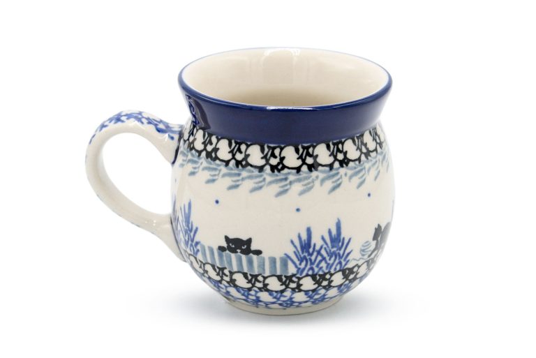 Barrel mug small Cats with a Trawl, Ceramika Boleslawiec