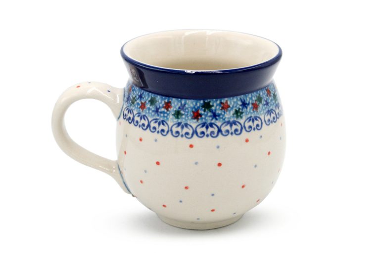 Medium barrel mug Blue Princess, Ceramika Boleslawiec