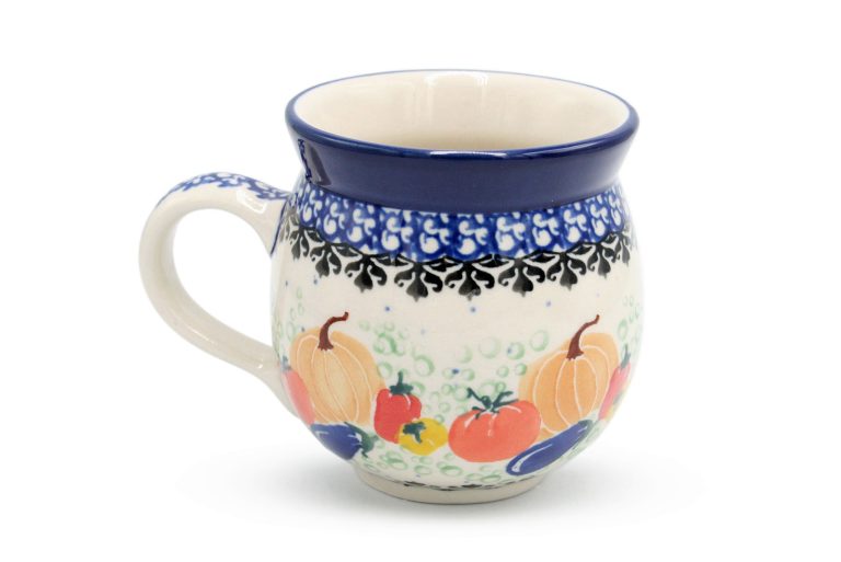 Medium barrel mug Pumpkins, Ceramika Boleslawiec