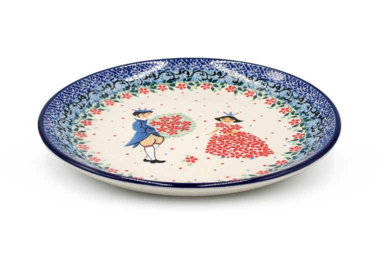 Prince and Princess breakfast plate, Boleslawiec Ceramics