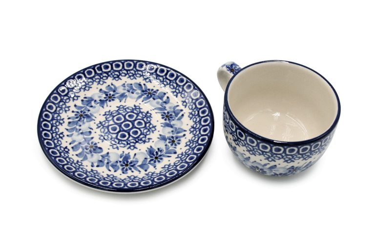 Blue Watercolor Cup, Boleslawiec Ceramics