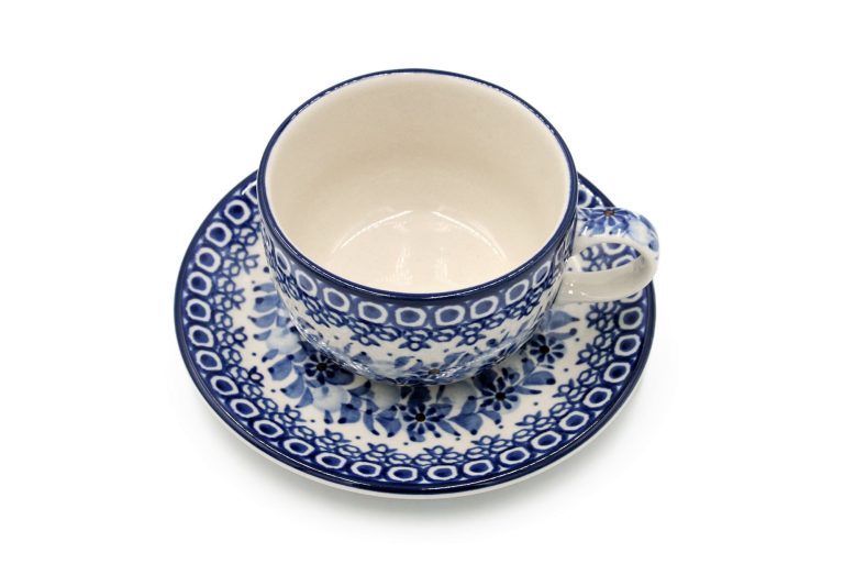 Blue Watercolor Cup, Boleslawiec Ceramics