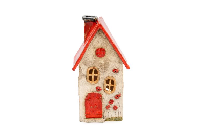 Arpeggio Domek ceramiczny na swieczke – Czerwony dach 3 1
