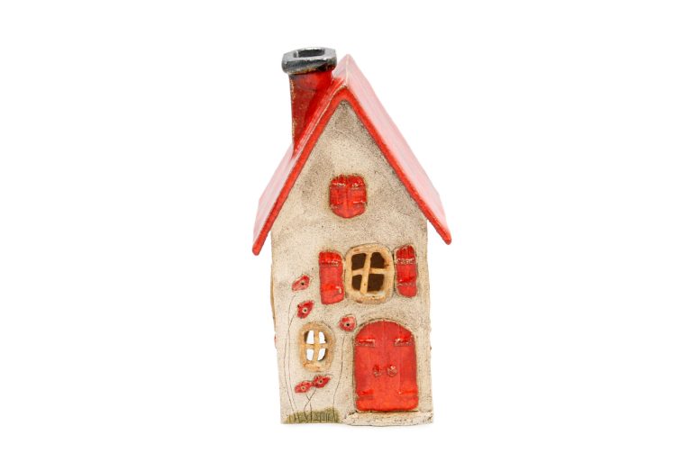 Arpeggio Domek ceramiczny na swieczke – Czerwony dach 4