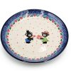 Breakfast plate Bears and Flowers, Ceramika Boleslawiec