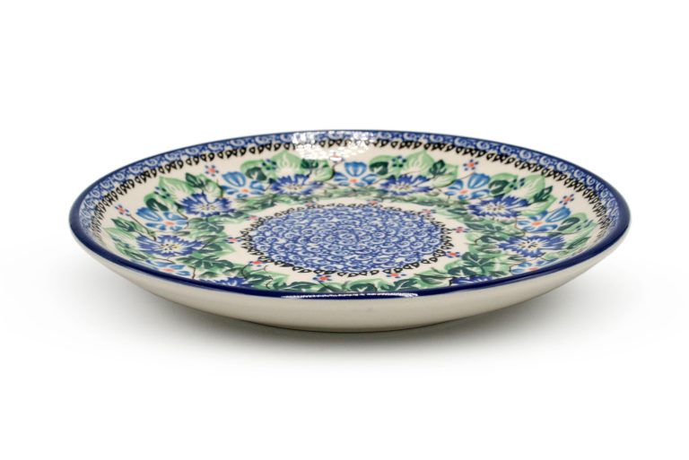 Blue Flowers breakfast plate, Ceramika Boleslawiec