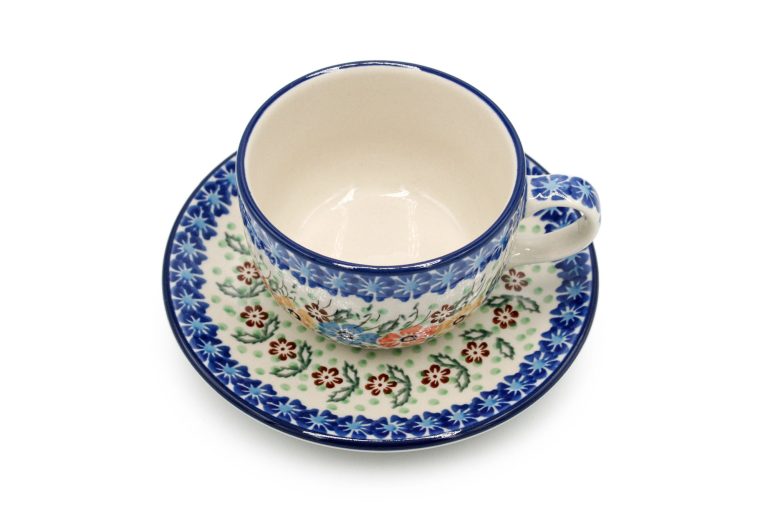 Pastel Wreath cup, Boleslawiec Ceramics