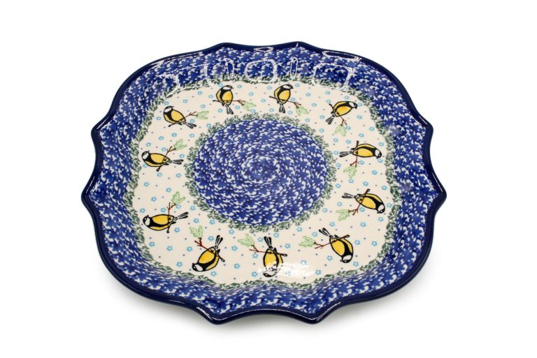 Large platter Sikorki, Ceramika Boleslawiec