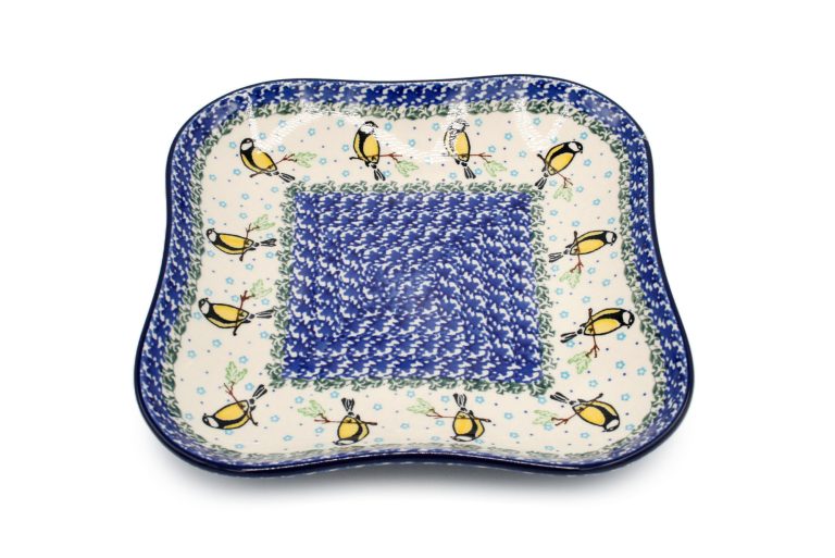 Elegant platter Sikorki, Ceramika Boleslawiec