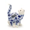 F04 Ceramiczna figurka kota wzor Szafirowa Wazka Ceramika Boleslawiec