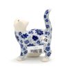 F04 Ceramiczna figurka kota wzor Szafirowa Wazka Ceramika Boleslawiec 2