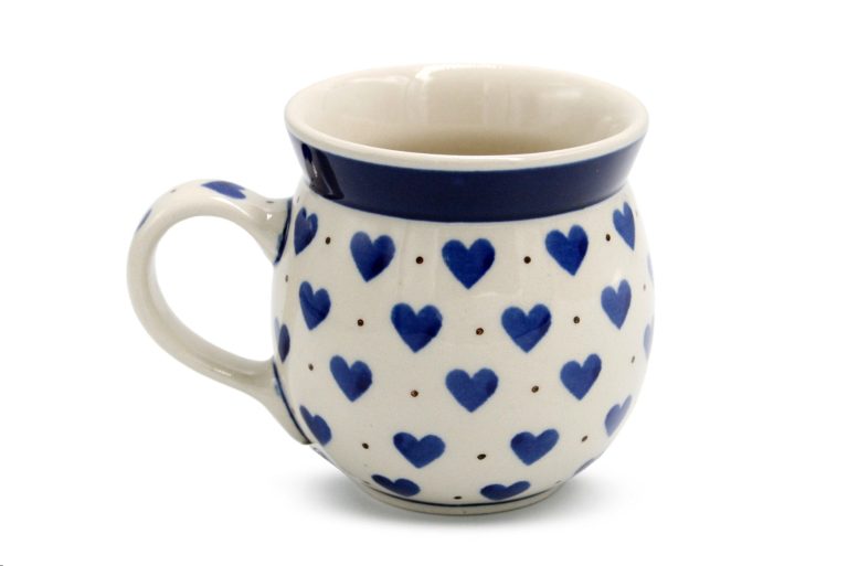 Small barrel mug Tiny Hearts, Ceramika Boleslawiec