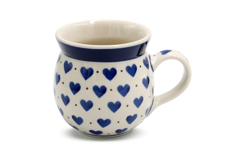 Small barrel mug Tiny Hearts, Ceramika Boleslawiec