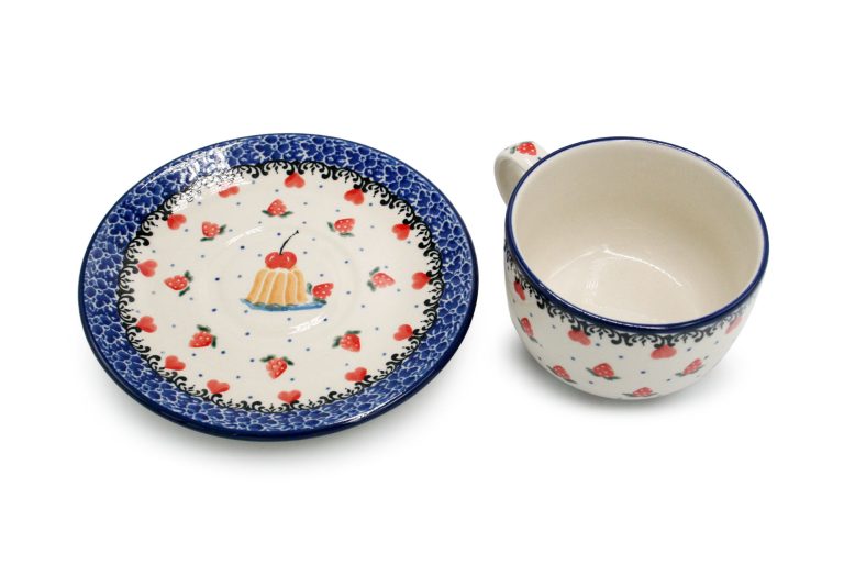 Strawberry Cake Cup, Boleslawiec Ceramics