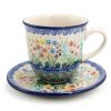 Cup – Cup with saucer, Color pattern, Ceramika Boleslawiec
