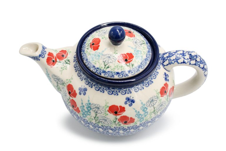 Maki and Butterfly teapot, Ceramika Boleslawiec