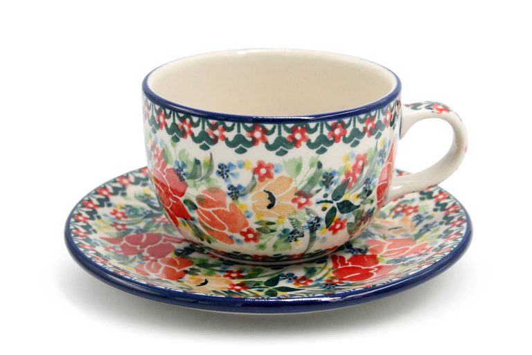 Cup, Floral pattern, Boleslawiec Ceramics