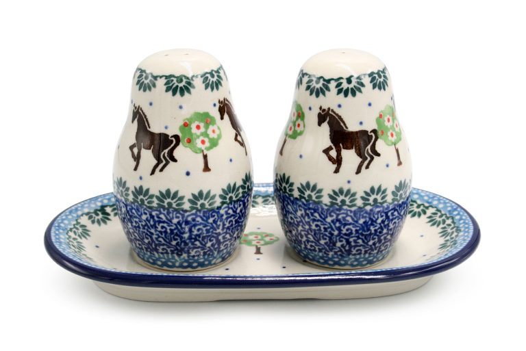 Horses spice set, Ceramika Boleslawiec