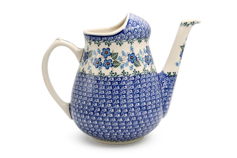Lobelia watering can, Boleslawiec Ceramics