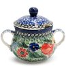 Flower Garden Sugar Bowl, Ceramika Boleslawiec