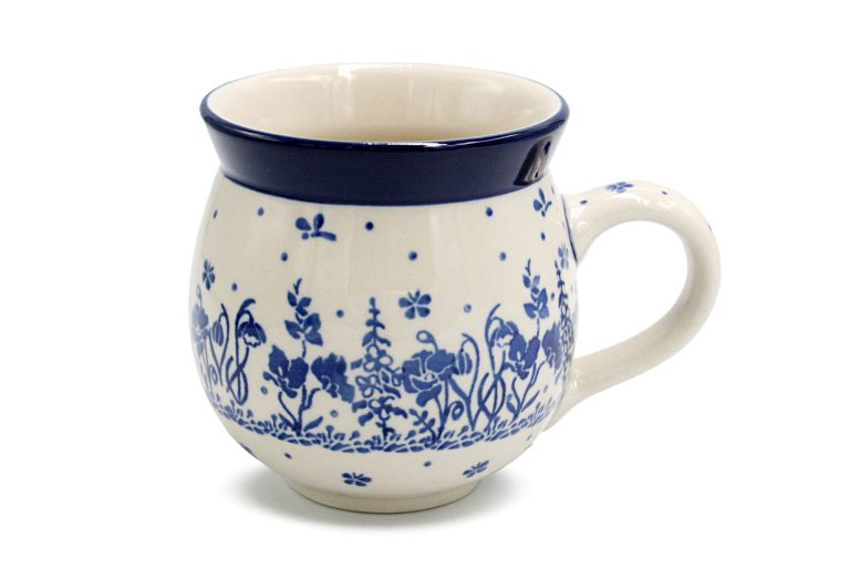 Medium barrel mug, Delicate pattern, Ceramika Boleslawiec