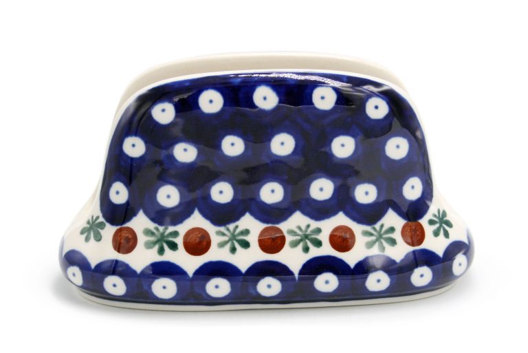 Dot and Olive napkin holder, Ceramika Boleslawiec