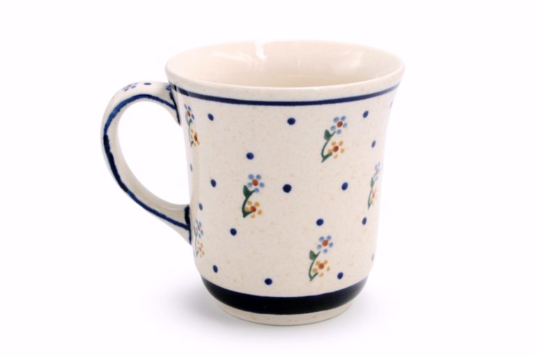 Tulip mug, Bright pattern, Boleslawiec Ceramics