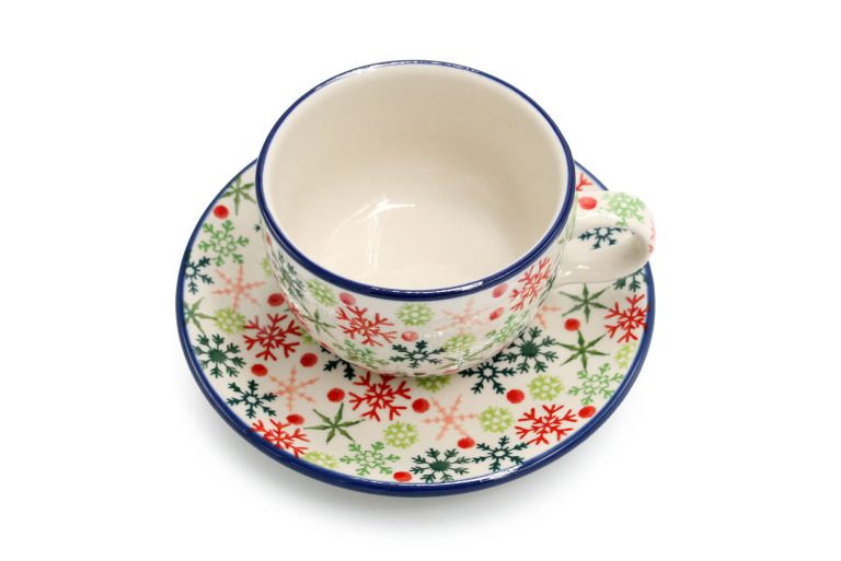 Colorful Snowflake cup, Ceramika Boleslawiec