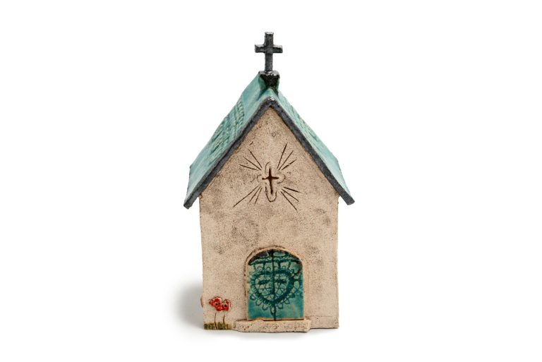 Ceramiczna kapliczka – Seledynowy dach