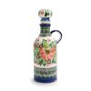 Bottle for oil, vinegar or wine Jungle, Ceramics Boleslawiec
