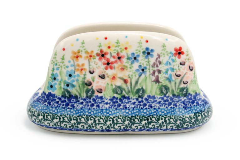 Napkin holder, Color pattern, Boleslawiec Ceramics