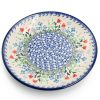 Bright Delicate Flowers breakfast plate, Ceramika Boleslawiec