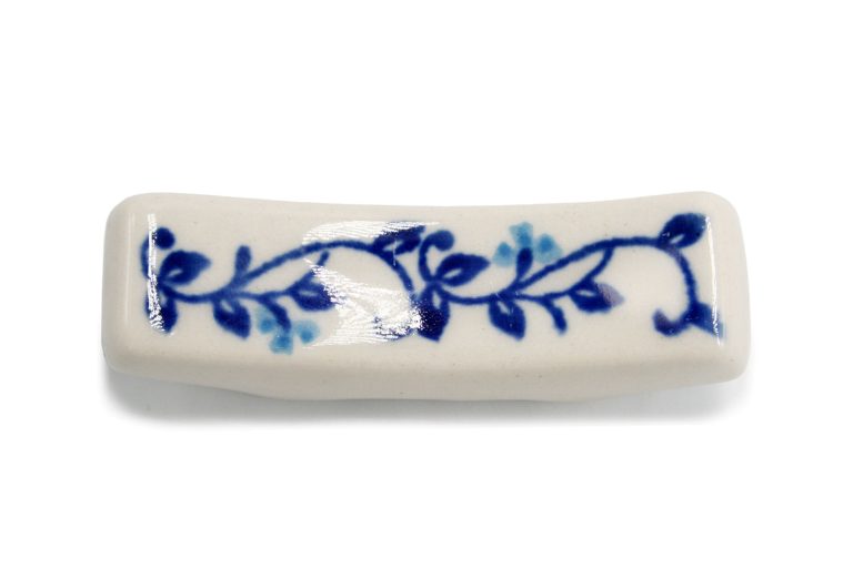 Sapphire Blossoms chopstick holder, Ceramika Boleslawiec