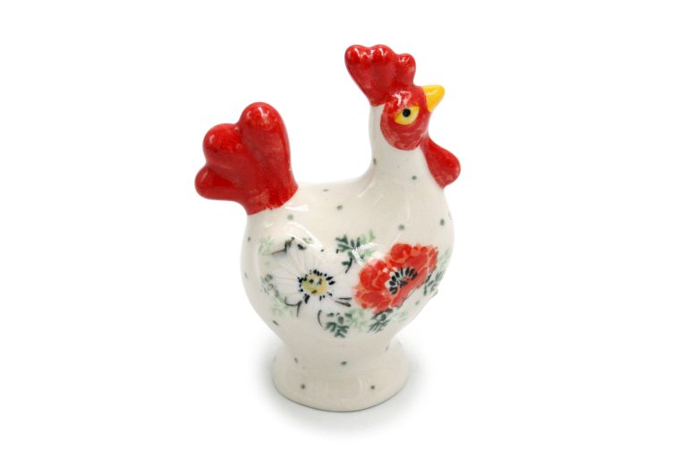 Poppy and Daisy spice rooster, Boleslawiec Ceramics