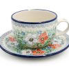 Cup, Floral Delicate pattern, Boleslawiec Ceramics